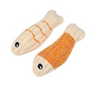 Love Story Set de 2 Peluches Poisson 12x4cm Boho Cat Moutarde