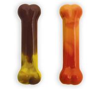 Lot de 2 jouets pour chien Nylabone Extreme Chew - Cheeseburger And Apple Flavour S Jaune S