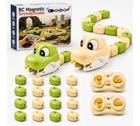 Lot de 2 jouets serpent magnétiques télécommandés pour enfants | Jeu de serpent magnétique amusant avec télécommande, conçu pour le divertissement interactif, les jeux familiaux