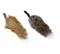 Lot de 2 jouets souris en fourrure de lapin véritable pour chat - Parfait pour l'existence de l'instinct de chasse et le plaisir de jouer - Sans yeux en plastique