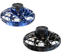 lot de 2 jouets volants OVNI Mini-drones Hélicoptère Capteur infrarouge Voiture avec 360° de rotation, jouet drone àmanuelle - Rouge+ Noir