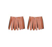 Lot de 2 jupes de gladiateur romain réglables en polyuréthane pour cosplay, costume de guerrier romain jaune, 110 cm