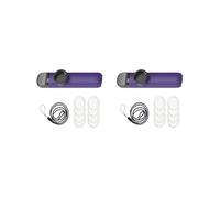 Lot de 2 kazoo d'accompagnement musical réglable pour enfants amateurs de musique, cadeau violet, 10,8 x 2,5 x 2 cm