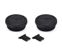Lot de 2 Kit Cache-Boîtier + Protège-Objectif Arrière EF EF-S Monture pour Canon EOS 90D 80D 70D 60D 5D Mark III IV 6D 7D Mark II 4000D 2000D 1300D 1200D 850D 800D 760D 750D 700D 650D 250D 200D 100D