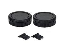 Lot de 2 Kit Cache-Boîtier + Protège-Objectif Arrière RF Monture pour Canon EOS R100 R50 R50V R8 R R1 R3 R5 R6 Mark II R7 R10 RP et Autres Boîtiers et Objectifs Canon à Monture RF