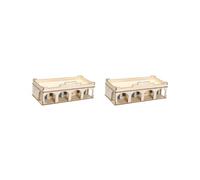 Lot de 2 kits d'architecture en bois 1/72 3D pour dioramas, cadeau et porte en dôme