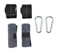 Lot de 2 kits de fixation pour balançoire d'arbre avec sangles en polyester de 150 cm, capacité de charge de 900 kg, système autobloquant et anneaux en D renforcés pour hamacs et chaises à bascule