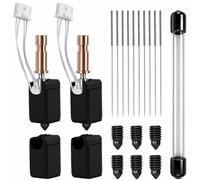 Lot de 2 kits de mise à niveau d'imprimante 3D en céramique 0,4 mm pour Kobra S1 Combo, Cobra S1 Combo Kit avec 2 embouts chauds améliorés, 6 buses en acier trempé de 0,4 mm, 2 chaussettes en silicone