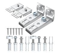 Lot de 2 kits de réparation de quincaillerie pour porte pliante avec pivots supérieurs et inférieurs, support et guide