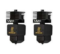 Lot de 2 kits Hotend H2D, tête d'impression 3D, bloc chauffant avec buse en acier trempé de 0,6 mm et chaussettes en silicone pour Bambu Lab H2D, A1/A1 Mini