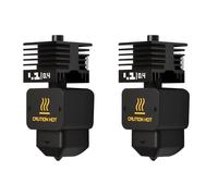 Lot de 2 kits hotend H2D, tête d'impression 3D, bloc chauffant d'extrémité chaude, avec buse en acier trempé de 0,4 mm et chaussettes en silicone pour Bambu Lab H2D, A1/A1 Mini