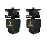 Lot de 2 kits hotend H2D, tête d'impression 3D, bloc chauffant d'extrémité chaude, avec buse en acier trempé de 0,8 mm et chaussettes en silicone pour Bambu Lab H2D, A1/A1 Mini
