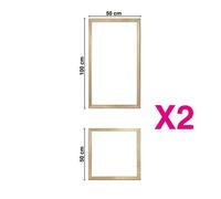 Lot de 2 kits pour moulures de porte en bois - à doucine - Prêt à coller et peindre - 99DECO