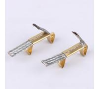 Lot de 2 lames de brosse pour voiture de course Carrera 143/132 RC Track, construction métallique, 3,1 x 0,3 cm, gris et doré