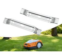 Lot de 2 lames de couteau compatibles avec le robot tondeuse Stihl iMOW RMI 422 422P 422PC RMI422 P C - Lame de rechange en acier inoxydable pour tondeuse à gazon robot - 200 mm