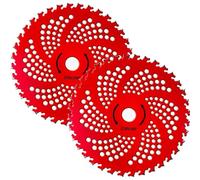 Lot de 2 lames de débroussailleuse pour désherbeur, lame en alliage d'acier de 22,9 cm pour débroussailleuse avec 36 dents, remplacement pour désherbant et coupe-herbe