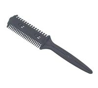 Lot de 2 lames de rasoir double face en acier inoxydable pour effiler | Cutter en plastique pour couper les pointes fourchues à domicile et couper les cheveux en couches. Outil de beauté miroir