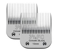 Lot De 2 Lames De Rechange Amovibles For Tondeuses À Chien, Compatibles Avec Andis, Wahl Et OSTER, En Céramique Et Acier Inoxydable.(2 pcs 3FC)