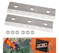 Lot de 2 lames de rechange pour broyeur à bois C40/C40E Diamètre maximum 10,2 cm