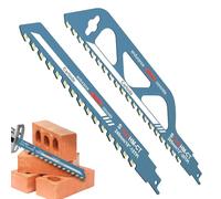 Lot de 2 lames de scie alternative de 25,4 et 30,5 cm avec pointe en carbure pour béton, brique, ciment, béton cellulaire, scie à recette, scies sabre, scies de démolition