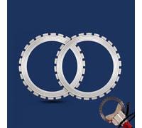 Lot de 2 lames de scie annulaires diamantées pour béton, 410 mm, profondeur de coupe de 30 cm, compatibles avec les machines à rainurer électriques