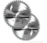 Lot de 2 lames de scie circulaire carbure de tungstène SILVERLINE Ø250 mm - 40 et 60 dents