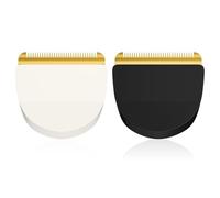 Lot de 2 lames de tondeuse professionnelles à clipser pour tondeuse à cheveux Wahl Peanut #2068-300 (noir/doré, blanc/doré)