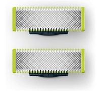 Lot De 2 Lames Philips Oneblade Qp220/55 Pour Rasoir/Tondeuse One Blade - Vert Et Noir