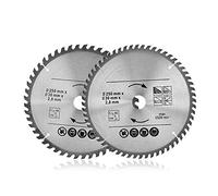 Lot de 2 lames universelles de scie circulaire (48 et 60 dents) pour coupe de précision dans le bois naturel ou dur, 250 x 30 mm