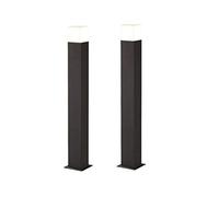Lot de 2 lampadaires d'extérieur LED - Anthracite - Hauteur : 80 cm - Éclairage extérieur polyvalent pour la maison et le jardin