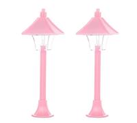 Lot de 2 lampadaires miniatures pour créer des maisons de poupées réalistes à l'échelle 1/12 pour décorer un jardin, une allée ou une scène