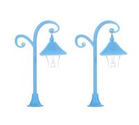 Lot de 2 lampadaires miniatures pour créer des maisons de poupées réalistes à l'échelle 1/12 pour décorer un jardin, une allée, une scène d'affichage de maisons de poupées