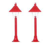 Lot de 2 lampadaires miniatures pour créer des maisons de poupées réalistes à l'échelle 1/12 pour décorer un jardin, une allée ou une scène