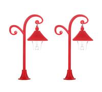 Lot de 2 lampadaires miniatures pour créer des maisons de poupées réalistes à l'échelle 1/12 pour décorer un jardin, une allée, une scène d'affichage de maisons de poupées