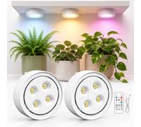 Lot De 2 lampe De Culture, Lampes De Croissance Pour Plantes D’IntéRieur Lampe De Culture Sans Fil, Lampes Pour Plantes avec Minuterie De TéLéCommande, Led à Spectre Complet 6500k Pour Plantes D'éTagè