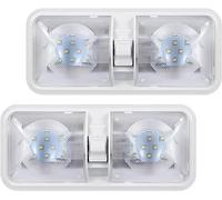 Lot de 2 lampe LED 12 V avec interrupteur marche/arrêt, neutre 4000-4500 K, 7 W 800 lm, éclairage intérieur pour camping-car, van, remorque, bateau