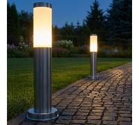 Lot De 2 Lampes Colonne LED 9,5 W Acier Inoxydable Big Light
