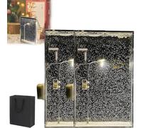 Lot de 2 lampes de contes de neige à faire soi-même avec effet de neige fluide, décoration de table et de bureau, cadeau d'intérieur pour chambre à coucher