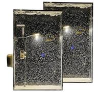 Lot de 2 lampes de contes de neige à faire soi-même - Lanterne boule à neige de Noël avec effet de neige fluide - Décoration de table d'hiver pour intérieur ou extérieur