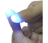 Lot de 2 lampes de pouce magiques à LED pour les doigts - Pour fête, tours de scène magiques - Accessoires de performance pour kits de jouets fantaisie amusants (bleu)