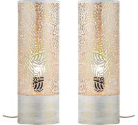lot de 2 lampes de table Boho Déco Lampe de chevet Verdure Grand Blanc