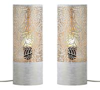lot de 2 lampes de table déco Boho Lampe de chevet Verdure Petit blanc