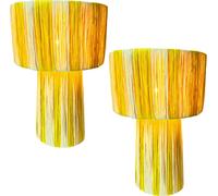 lot de 2 lampes de table décoratives Boho Morjana Beige Jaune