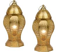 lot de 2 lampes de table décoratives orientales Lampe de chevet Jaleel Or