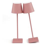 Lot de 2 lampes de table LED rechargeables sans fil 3 W 5500 mAh sans fil avec variateur d'intensité en continu étanche pour chambre à coucher, restaurant, extérieur