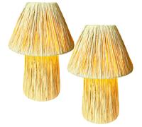 Lot De 2 Lampes De Table Marrakesch Orient Lampe Boho Beige 40cm Fait Main