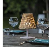 Lot de 2 lampes de table sans fil beige ibiza