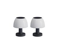 Lot de 2 Lampe de table solaire LED blanc 4 intensités LUMINA H13,5cm