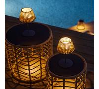 Lumisky Lot de 2 minis lampes de table LED sans fil blanc dimmable TWINS RAFFY H23.5cm