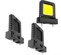 Lot de 2 lampes de travail LED 14 W pour batteries d'outils électriques 20 V/21 V, douille réglable, lanterne d'inspection compacte et portable pour camping et chantier (noir)